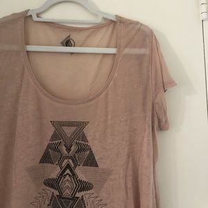 Pink shirt with tribal print